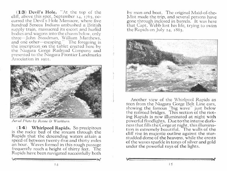 Niagara Gorge Belt Line Brochure Pages 14 and 15